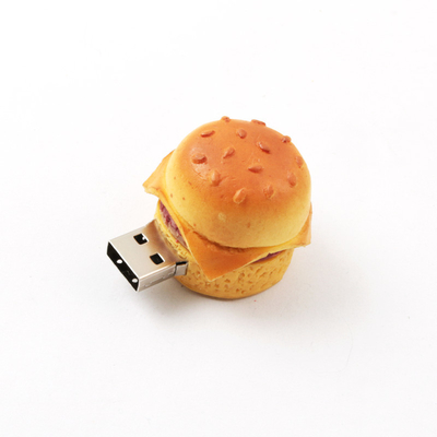 Гамбургер в форме с емкостью 512 ГБ настраиваемые флэш-накопители USB с 10-летним сохранением данных
