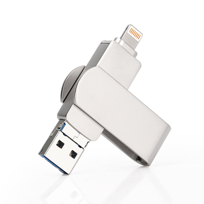 Серебряные USB-накопители OTG для быстрой и простой передачи данных с функцией подключения