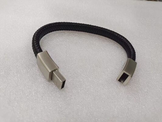 Стеклянный ремень с металлическим USB флэш-накопителем Стеклянный ремень часть может делать любой цвет на заказ Металлическая часть может лазер или печать на заказ логотип