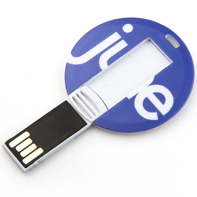 USB кредитной карточки UDP 128GB вставляет 2,0 мини логотип печати округлых форм CMYK