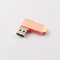Розовый цвет металла золота USB извива 360 градусов управляет загружать данные свободные