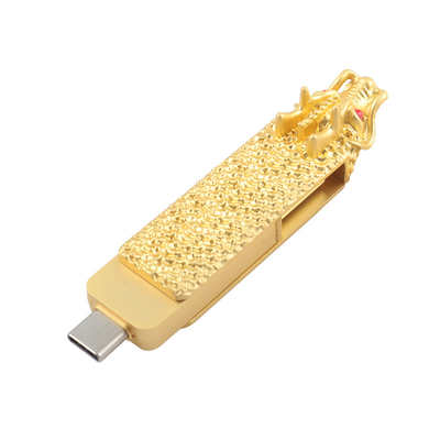 Драконообразный флэш-накопитель типа C и USB с быстрой прочтением и записью 3.0 usb