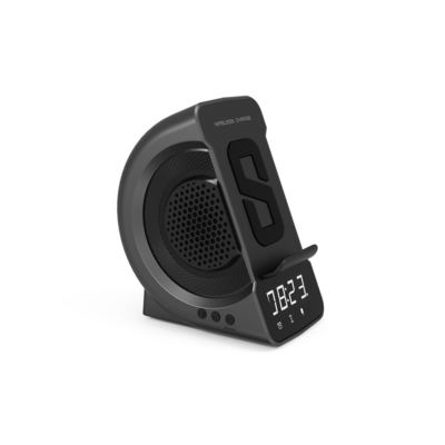 С Bluetooth динамиком беспроводное зарядное устройство с часами и быстрой зарядкой