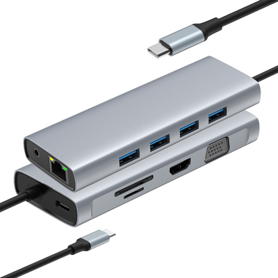 Быстрый алюминиевый многопортовый хаб HDMI и USB для улучшения подключения
