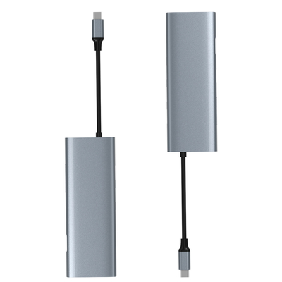 Быстрый алюминиевый многопортовый хаб HDMI и USB для улучшения подключения