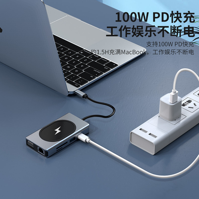 USB Type C HUB многофункциональный адаптер 9 в одном и с считывателем карт памяти