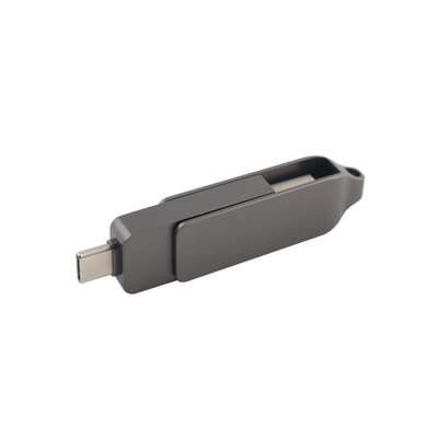 Оружие Черный металл Тип C USB флэш-накопители Вращение в форме Быстрая скорость 3,0 и 3.0