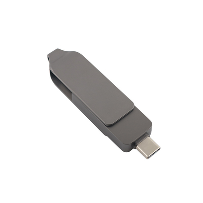 Оружие Черный металл Тип C USB флэш-накопители Вращение в форме Быстрая скорость 3,0 и 3.0