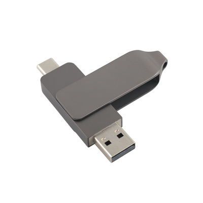 Оружие Черный металл Тип C USB флэш-накопители Вращение в форме Быстрая скорость 3,0 и 3.0