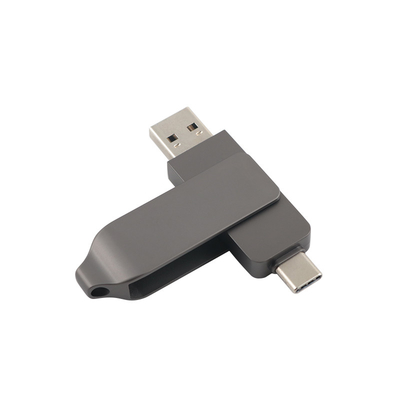 Оружие Черный металл Тип C USB флэш-накопители Вращение в форме Быстрая скорость 3,0 и 3.0