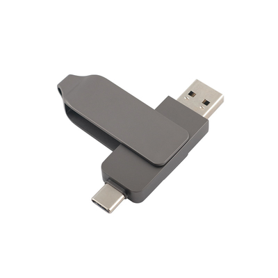 Оружие Черный металл Тип C USB флэш-накопители Вращение в форме Быстрая скорость 3,0 и 3.0