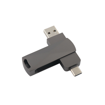 Пистолет Black Metal Type C USB флэш-накопители с высокой скоростью 3.0 и 3.0 формы поворота