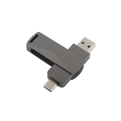Пистолет Black Metal Type C USB флэш-накопители с высокой скоростью 3.0 и 3.0 формы поворота