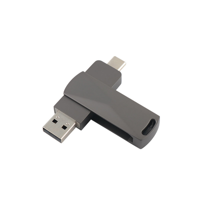 Пистолет Black Metal Type C USB флэш-накопители с высокой скоростью 3.0 и 3.0 формы поворота