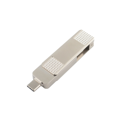 Металлические USB-накопители серебра типа C могут вращаться на 360 градусов с защитой паролем