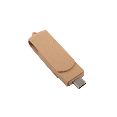 Настраиваемый яркий бежевый USB с лазерным гравированным логотипом