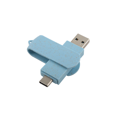 Перерабатываемые материалы USB флэш-накопитель с диском типа C U для хранения данных