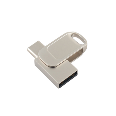 Металлический двойной флеш-накопитель USB с защитой паролем и скоростью совместимости типа C