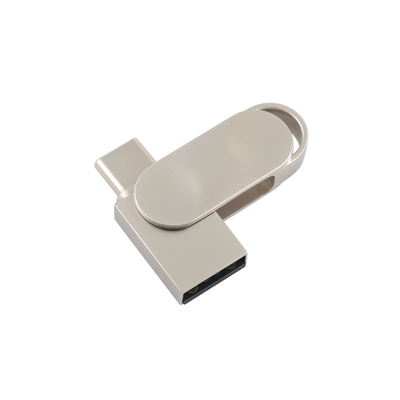 Водостойкий металлический USB PD флэш-накопитель с серебряным USB 2.0 USB 3.0 и типом C