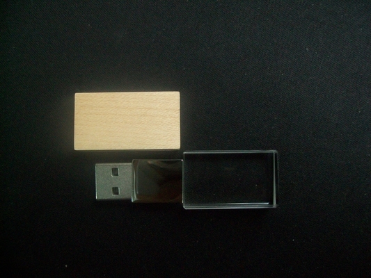 Настраиваемый кристаллический USB-накопитель с опциями лазерного логотипа -50°C 80°C Температура окружающей среды