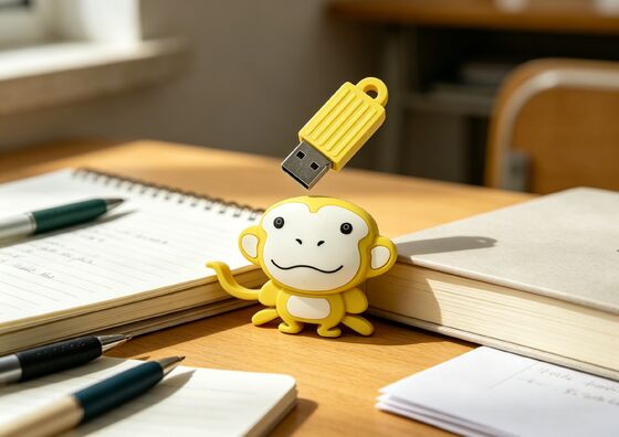 Настраиваемый в форме обезьянки ПВХ формы Персонализированный USB флэш-накопитель с опцией шифрования данных для маркетинга и безопасного доступа к данным