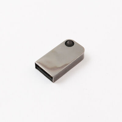 Мини-USB-флеш-накопитель с отверстием, можно поместить брелок, металлический USB-флеш-накопитель, можно настроить лазерный логотип