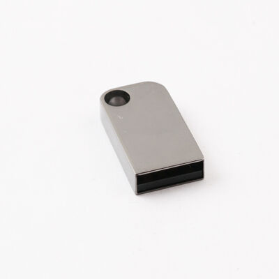 Мини-USB-флеш-накопитель с отверстием, можно поместить брелок, металлический USB-флеш-накопитель, можно настроить лазерный логотип