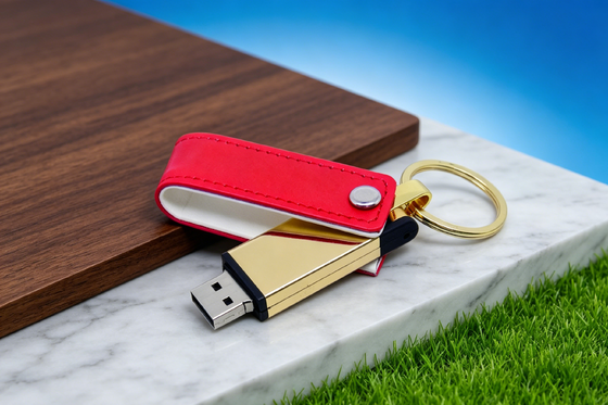 Mac OS совместимый кожаный USB флэш-накопитель Черный цвет Оригинальный OEM Стильный долговечный дизайн Идеально подходит для корпоративных подарков