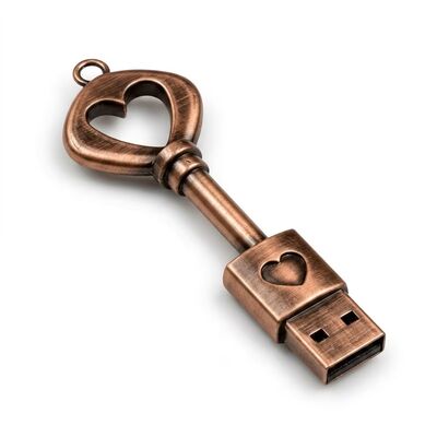 USB-накопитель в ретро-стиле, предлагающий скорость 10 МБ/с, подходящий для портативного цифрового хранения данных и управления ими