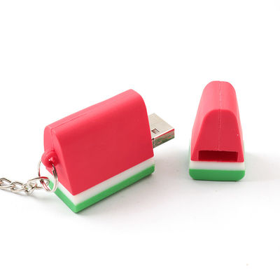 Шоколад клубники арбуза ручки USB открытой прессформы PVC милый сформировал