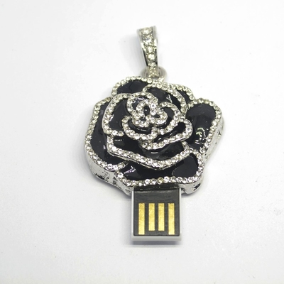 Привод 2,0 USB цветка стиля ювелирных изделий внезапный с обломоками спрятанными внутрь