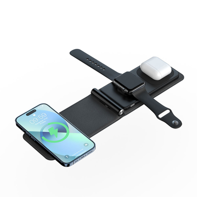 Быстрый поручая складывая беспроводной заряжатель для заряжателя IPhone Airpods AppleWatch быстрого