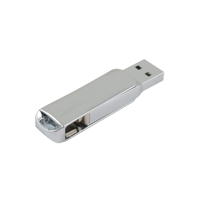 Серебряный тип c Pendrive металла с сияющим соответствием с американской аттестацией