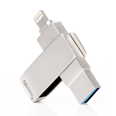 Подключатель iPhone 2 в одном Otg USB флэш-накопители 256 Гб