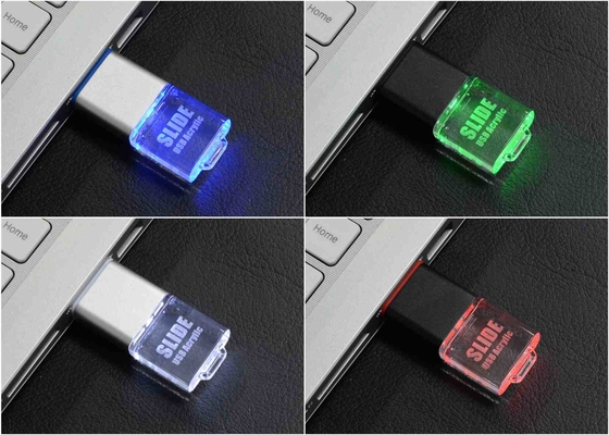 Гравировка логотипа светодиодный свет кристаллический USB Stick Oem Odm