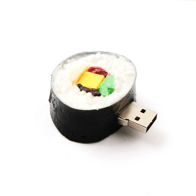 Суши в форме USB 2.0 интерфейс Персонализированные USB флэш-накопители с печатным логотипом сзади