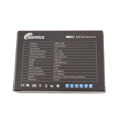 Высокая емкость 2,5-дюймовый SATA SSD 1TB 512GB 256GB 128GB Быстрая скорость до 500MBS или больше