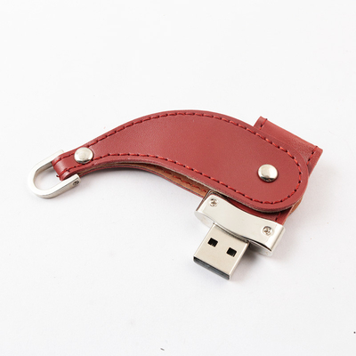Кожаный Usb ключа металла крышки вставляет 2,0 портативных 64GB 128GB 30MB/S