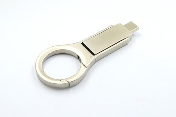 Серебряная вспышка USB металла OTG управляет 2,0 ручками памяти Usb c 32GB 128GB