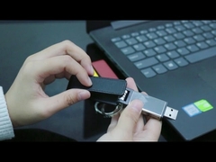 2.0 3.0 PU Leather Customized Usb Flash Drives 32GB 256GB Embossing Logo